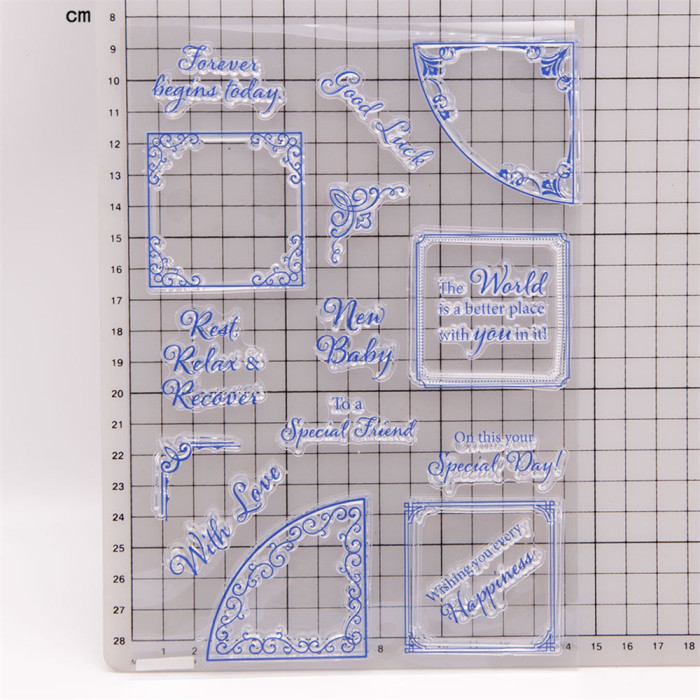 Large Lace Frame Border Stamps Set 4 Styles Decorative Journal Diary Sketchbook Scrapbooking Card Making  DIY Tool