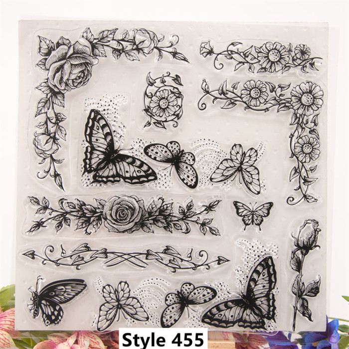 Large Lace Frame Border Stamps Set 4 Styles Decorative Journal Diary Sketchbook Scrapbooking Card Making  DIY Tool