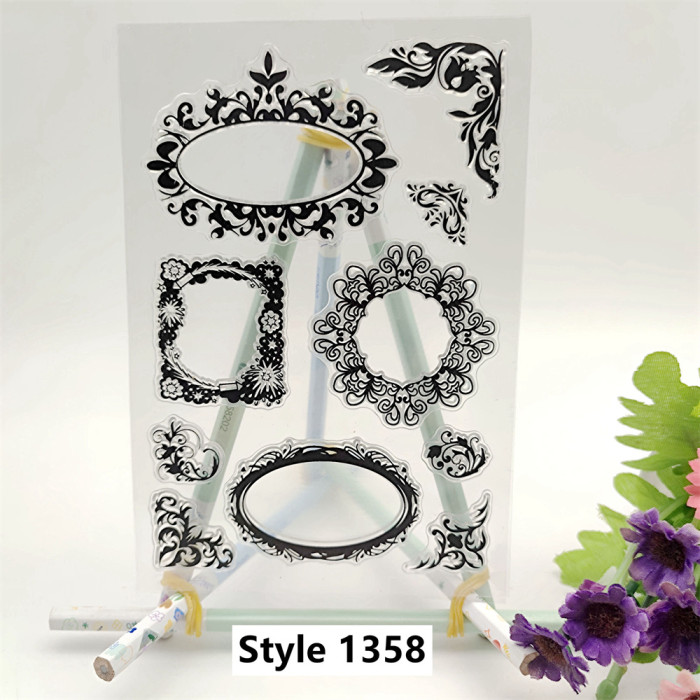 Lace Frame Border Stamps 4 Styles For Handmade Tags Labels Tool Decorative Journal Diary Scrapbook Sketchbook DIY