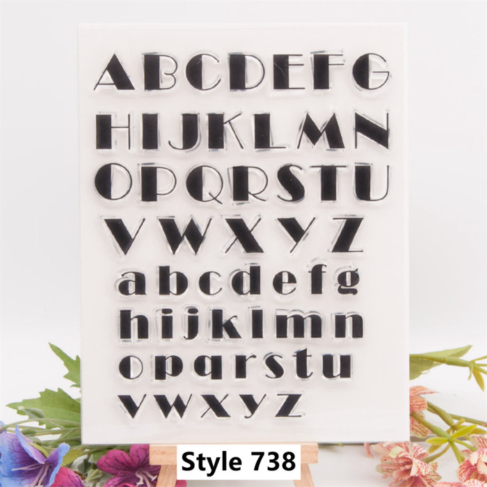 Large Alphabet Stamps Set 4 Styles 26 Letters Stamps For Card Making Scrapbooking Journaling DIY Tool