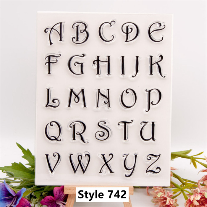 Large Alphabet Stamps Set 4 Styles 26 Letters Stamps For Card Making Scrapbooking Journaling DIY Tool