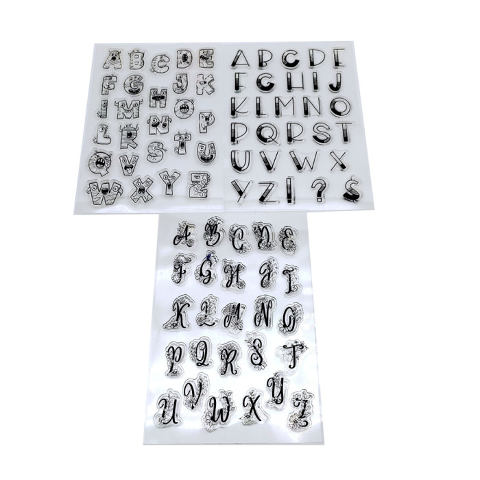 Creative Alphabet Stamps Set 3 Styles 26 Letters Stamps For Card Making Scrapbooking Journal Diary Sketchbook Decoration DIY Tool