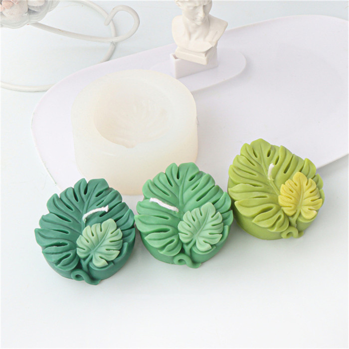 Silicone Turtle Back Leaf Soap Mold Single Hole Mousse Cake Plaster Sugar Turning Mold Aromatherapy Candle Mold