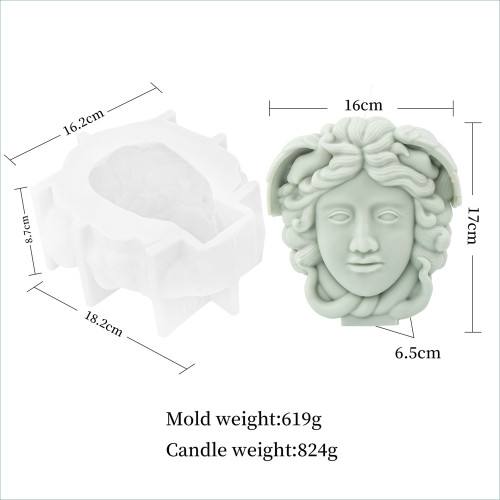 Silicone Geometric Candle Mould 3D Modern Abstract Art Soap Wax Resin Mold Super Large Head