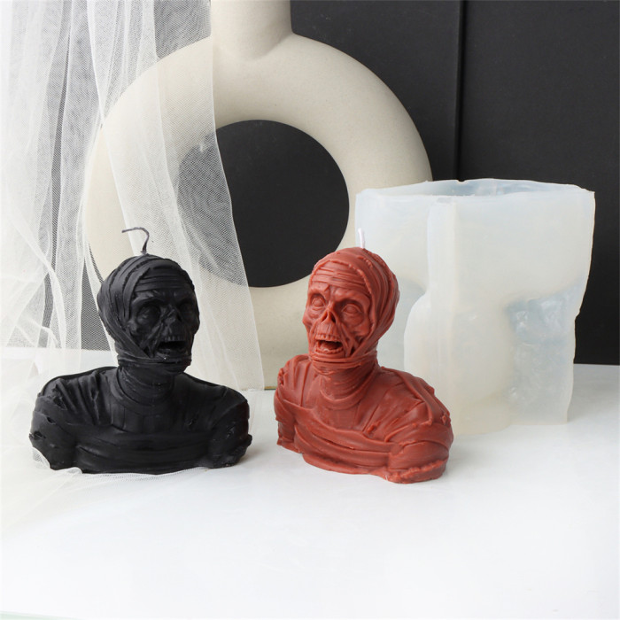 Zombie candle silicone mold Half body gauze zombie mold Plaster sugar mold