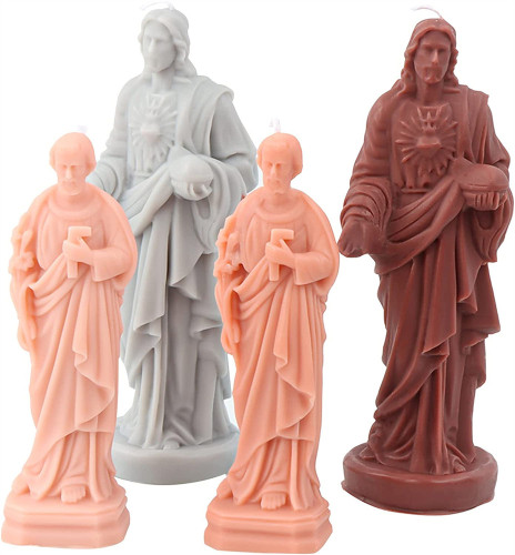 3D Jesus Candle Mold, Jesus Silicone Mold for Sculpture, Scented Candle, Aromatherapy Gypsum, Resin Art, Religious Home Decor