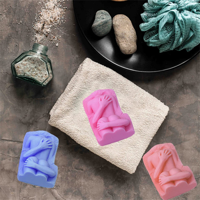 Simulation Hug Body Silicone Mold, Sexy Human Body Candle Mold, Naked Girl Statue Soap Mold, Handmade Resin Clay Mold, Body Ornament Molds for DIY Artcraft Gift Home Decoration