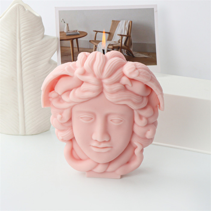 Silicone Geometric Candle Mould 3D Modern Abstract Art Soap Wax Resin Mold Super Large Head