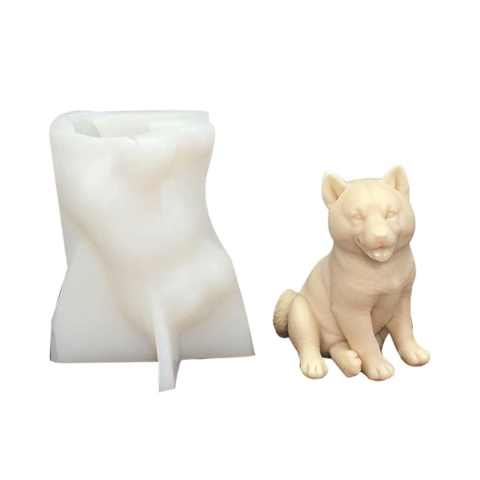 Dog Candle Mold Silicone 3D Dog Soap Making Mold Handmade Wax Epoxy Resin Mould