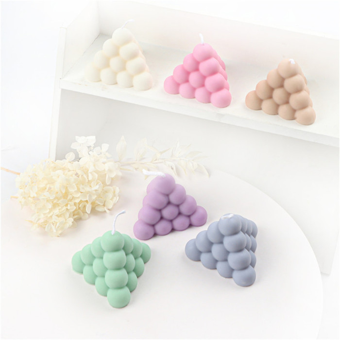6-chamber candle silicone mold pyramid Rubik's cube mousse cake mold DIY Rubik's ball fragrance soap mold
