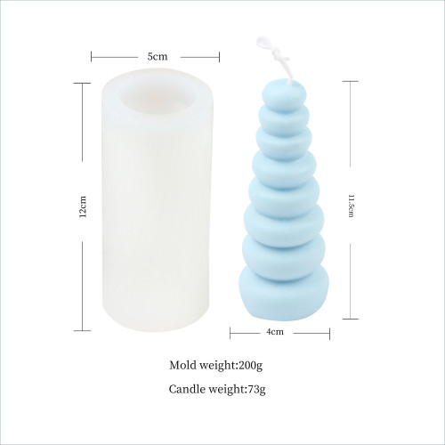 Cylinder Candle Molds for Candle Making | 3D Pillar Candles Silicone Mold for Soap Wax Candle DIY Handicrafts Aromatherapy Candle