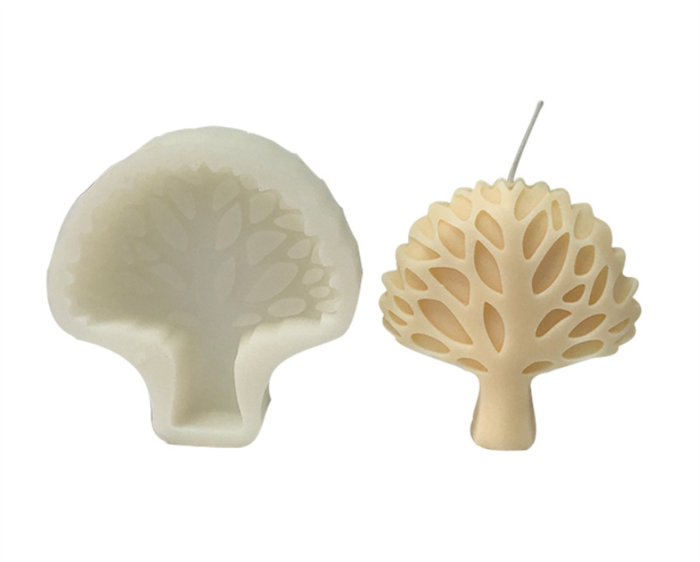 3D Simple Tree of Life Candle Silicone Molds for Making Candle Resin Pillar Aromatherapy gypsum Candles Wax Soap Flower Specimen Clay Craft