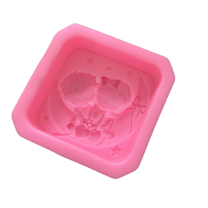 Children's Cake Mold on the Moon Chocolate Handmade Soap DIY Baking Liquid Sugar Flipping Silicone Mold