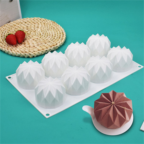 8-piece origami silicone mold DIY chocolate mousse cake baking tool