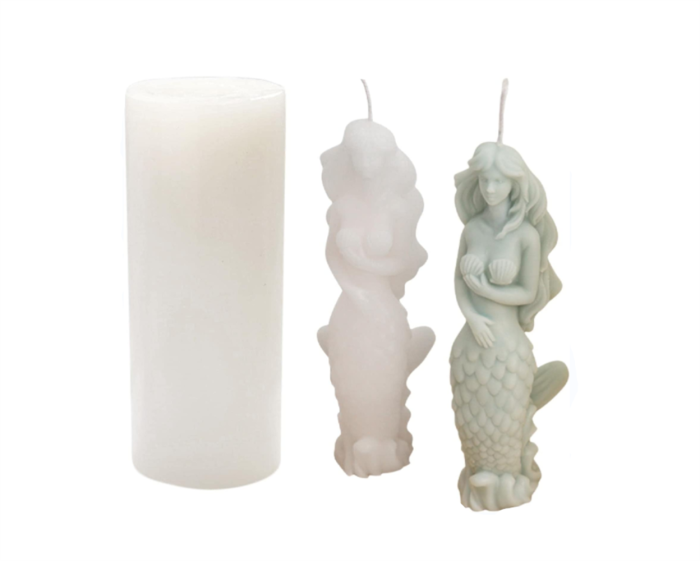 3D Mermaid Candle Molds for Candle Making Soap Mold | Mermaid Silicone Mold | Handmade Silicone Mould for Soap Candle Silicone Molds Halloween Party Accessories
