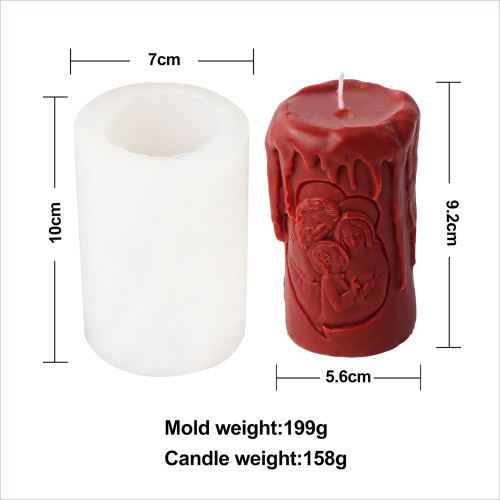 Jesus Family Tears Candle Mold New Relief Virgin Candle Mold DIY Gypsum Sugar Flapping Mold