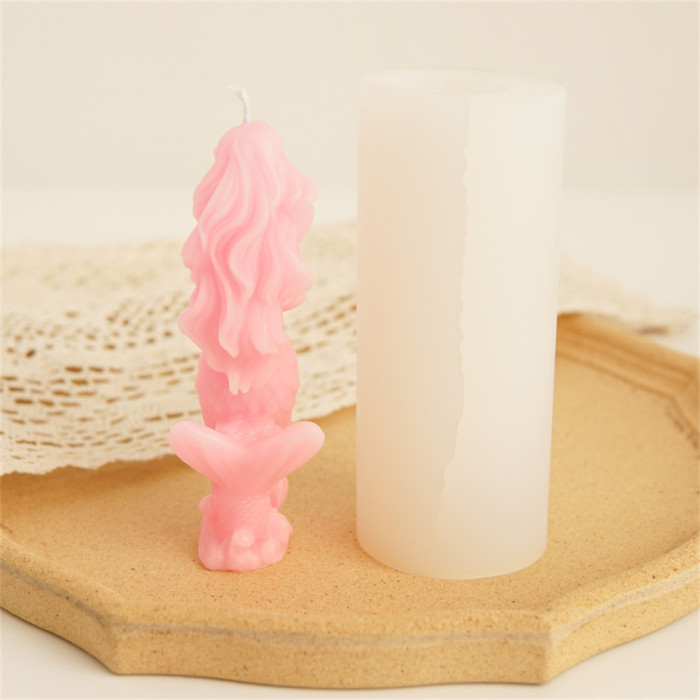 3D Mermaid Candle Molds for Candle Making Soap Mold | Mermaid Silicone Mold | Handmade Silicone Mould for Soap Candle Silicone Molds Halloween Party Accessories
