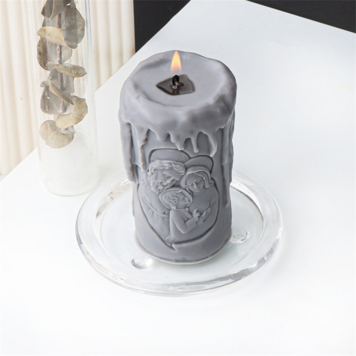 Jesus Family Tears Candle Mold New Relief Virgin Candle Mold DIY Gypsum Sugar Flapping Mold
