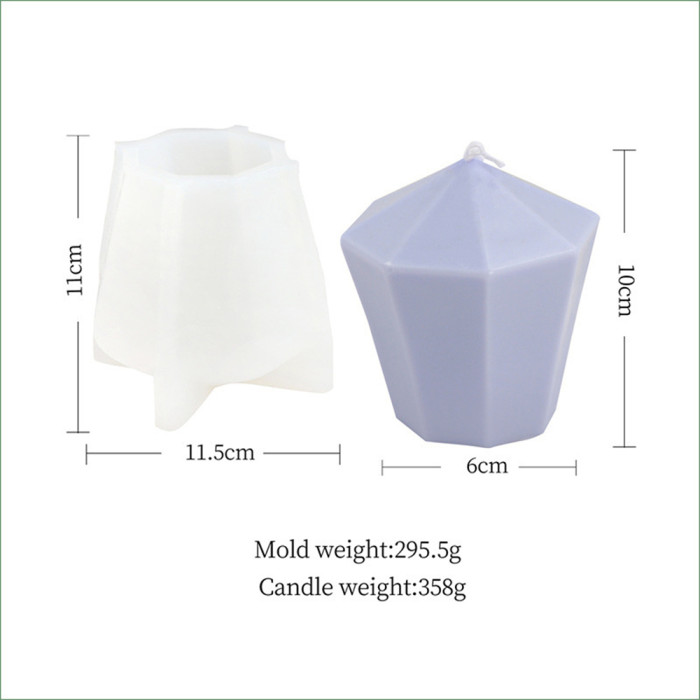 Stereoscopic silicone pencil head pillar candle mold DIY diamond cut aromatherapy gypsum decorative decoration decoration mold