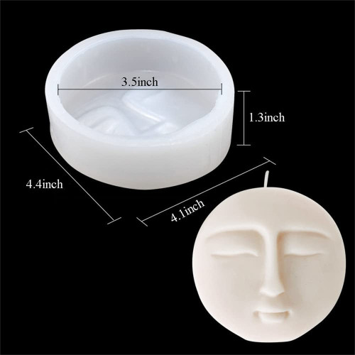 Human Face Candle Mold Abstract Face Silicone Molds DIY Soap Aromatherapy Molds 3D Portrait Sculpture Home Decor Resin Casting Mould -Sleeping Face