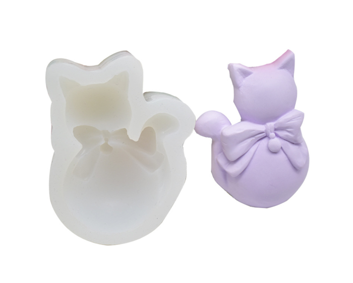 Shadow Cat Cute Pet Shape Liquid Sugar chocolate cake Decorative Aromatherapy Gypsum Silicone Mold Soap Mold