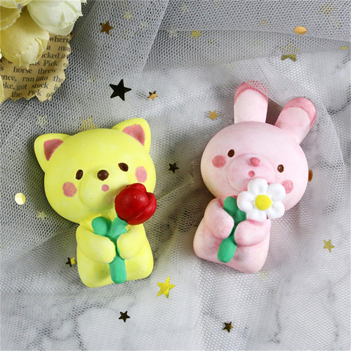 Tulip Cute Cat Flower Rabbit Car Aromatherapy Gypsum Car Air Outlet Car Interior Fragrance Stone Decoration Silicone Mold
