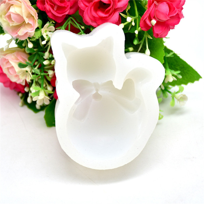 Shadow Cat Cute Pet Shape Liquid Sugar chocolate cake Decorative Aromatherapy Gypsum Silicone Mold Soap Mold