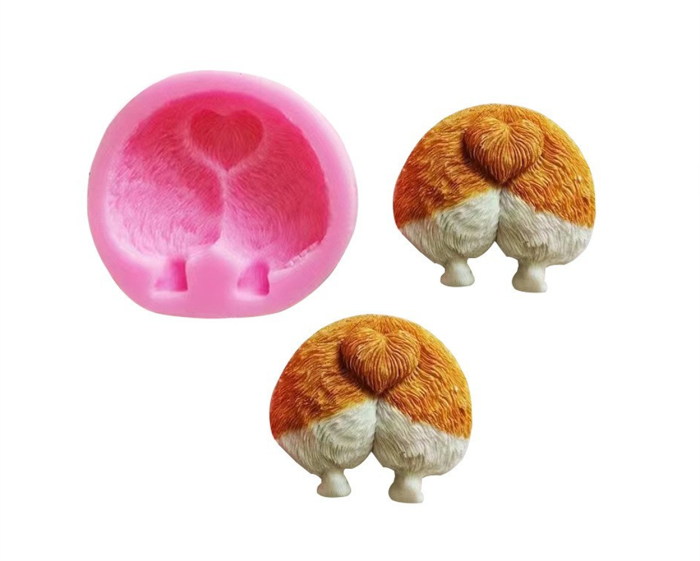 Cute Corky Butt Cake Mold DIY Cotton Candy Chocolate Jelly Pudding Liquid Silicone Mold