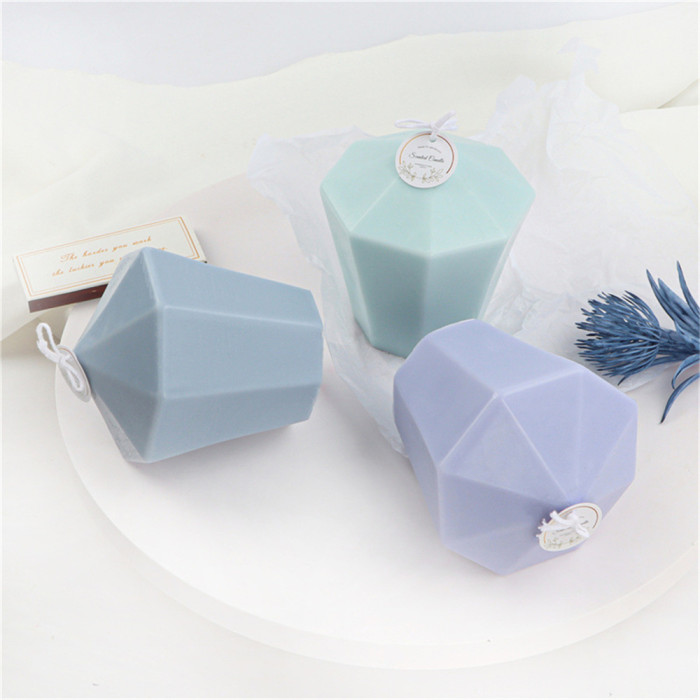 Stereoscopic silicone pencil head pillar candle mold DIY diamond cut aromatherapy gypsum decorative decoration decoration mold