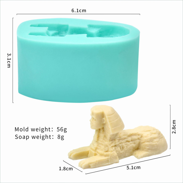 Egyptian Cleopatra Candle Mold DIY Egyptian Face Statue Aromatherapy Gypsum Ornament Dropping Glue Desktop Decoration Mold