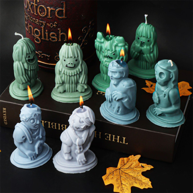 Halloween Female Zombie Candle Mold Zombie Handmade Aromatherapy Gypsum Decoration Silicone Mold