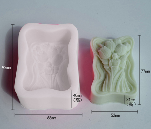 DIY Cake Chocolate Mold Flower Fairy in Tulip Flower Silicone Sugar Flipping Handmade Soap Mold