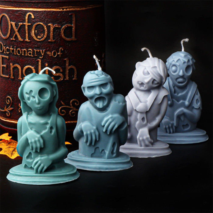 Halloween Female Zombie Candle Mold Zombie Handmade Aromatherapy Gypsum Decoration Silicone Mold