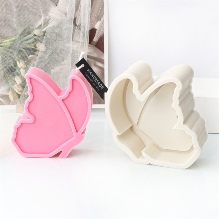 Simple Butterfly Candle Mold Cartoon Handmade Aromatherapy Gypsum Decoration Silicone Mold