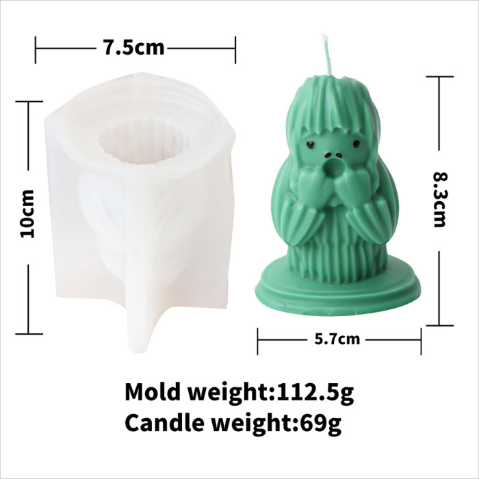 Halloween Female Zombie Candle Mold Zombie Handmade Aromatherapy Gypsum Decoration Silicone Mold