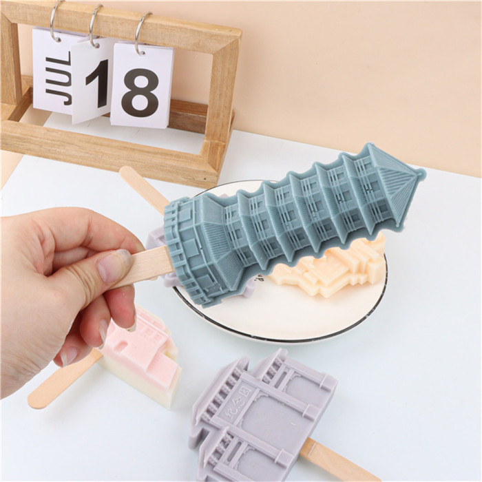 Cute Bear Ice Cream Mold Creative Silicone DIY Ice Cream Chocolate Mold Ice Grid