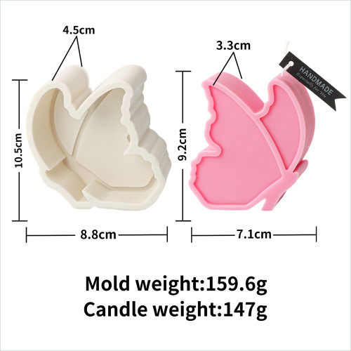 Simple Butterfly Candle Mold Cartoon Handmade Aromatherapy Gypsum Decoration Silicone Mold