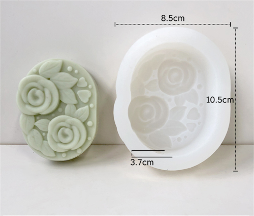 Flower pattern silicone soap mold, candle mold DIY cake decoration tool, handmade soap wax gypsum handicraft resin mold