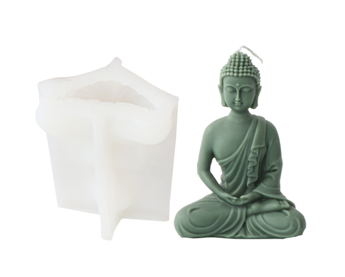 Tathagata Buddha Candle Mold Handmade Buddha Statue Aromatherapy Gypsum Candle Silicone Mold