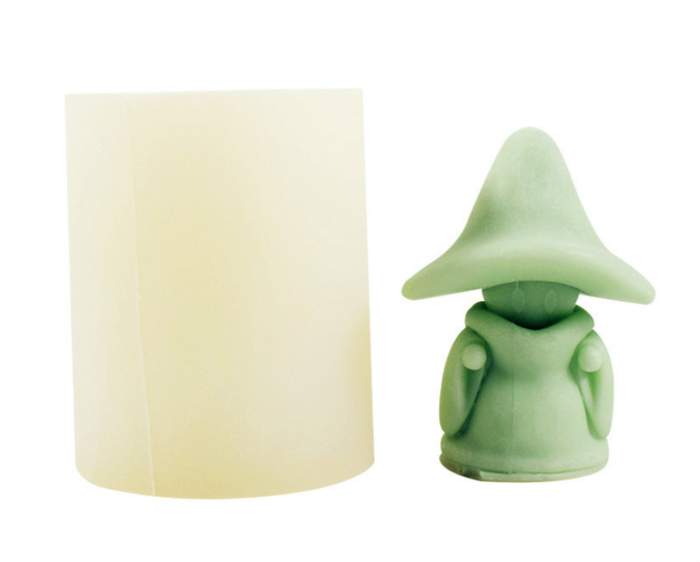 Cartoon Mushroom Ghost Aromatherapy Candle Silicone Mold DIY Halloween Dropping Gel Decoration Fragrance Expansion Gypsum Mold