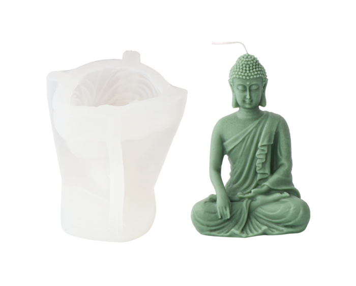 Tathagata Buddha Candle Mold Handmade Buddha Statue Aromatherapy Gypsum Candle Silicone Mold