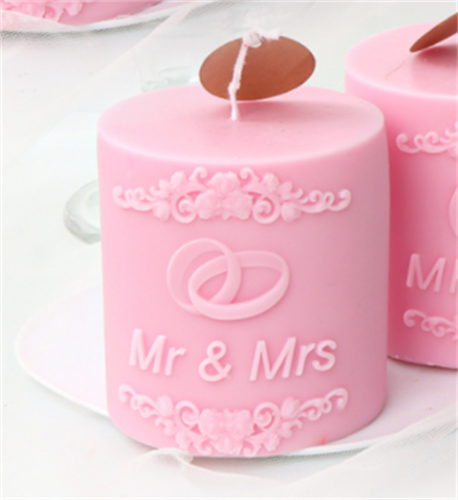 Wedding Scene Cylindrical Candle Mold Handmade Aromatherapy Candle Silicone Mold Gypsum Decoration