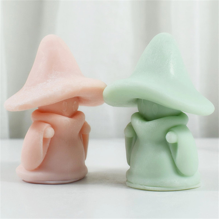Cartoon Mushroom Ghost Aromatherapy Candle Silicone Mold DIY Halloween Dropping Gel Decoration Fragrance Expansion Gypsum Mold