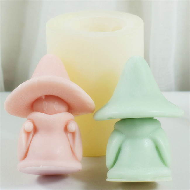 Cartoon Mushroom Ghost Aromatherapy Candle Silicone Mold DIY Halloween Dropping Gel Decoration Fragrance Expansion Gypsum Mold