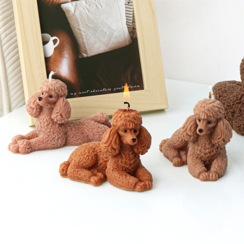 Teddy Dog Candle Mold Handmade Gypsum Decoration Fragrance Candle Silicone Mold