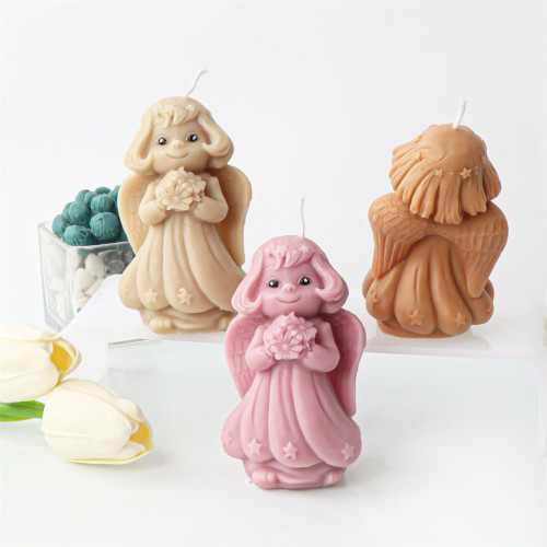 Handmade Aromatherapy Candle Silicone Mold Cute Girls' Gypsum Decoration Mold