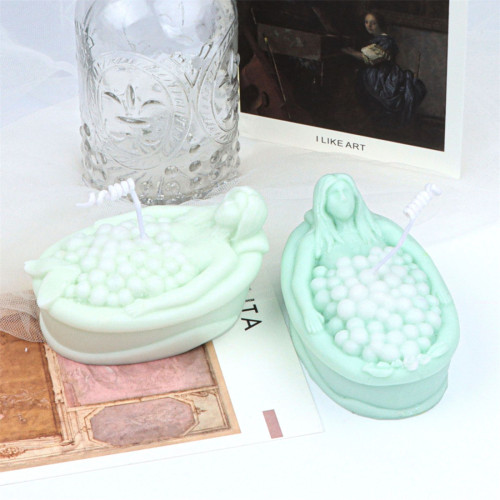 Aromatherapy Candle Mold DIY Aromatherapy Candle Mold Bath Bath Soak Mermaid Silicone Soap Mold