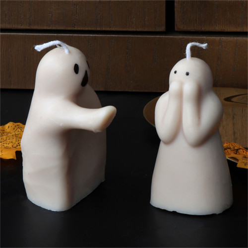 Halloween Ghost Candle Silicone Mold DIY 3D Scented Candle Making Wax Mould Gypsum Ornament Resin Soap Chocolate Mold Home Decor
