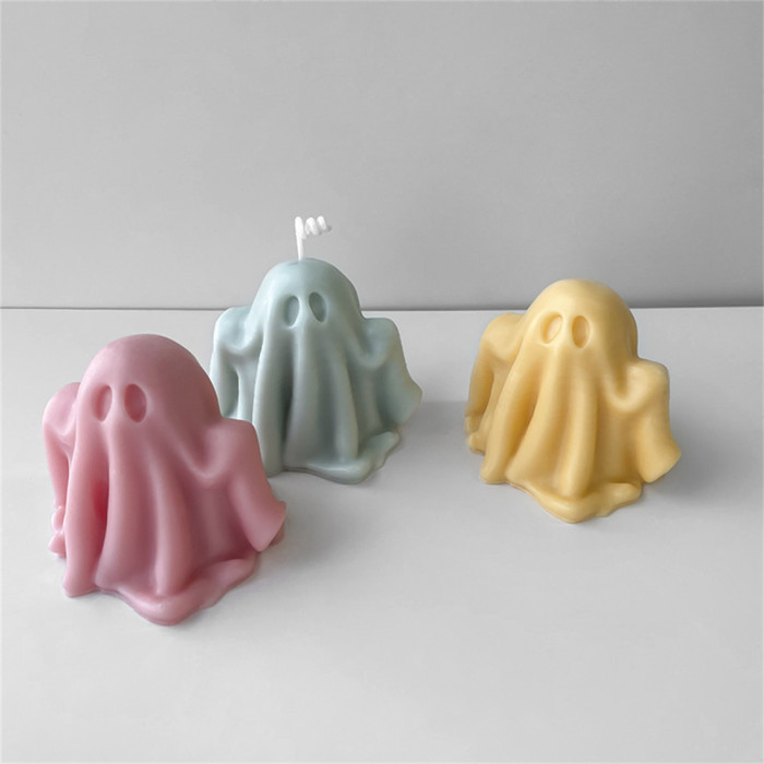3D Halloween Aromatherapy Candle Silicone Mold Ghost Mold DIY Handmade Dropping Plaster Production