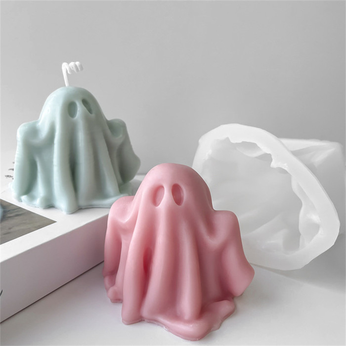 3D Halloween Aromatherapy Candle Silicone Mold Ghost Mold DIY Handmade Dropping Plaster Production